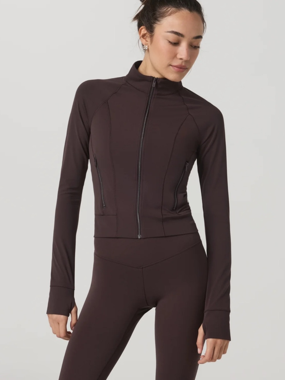 Vuori AllTheForm Fitness Jacket French Roast Full Zip Women’s XS
